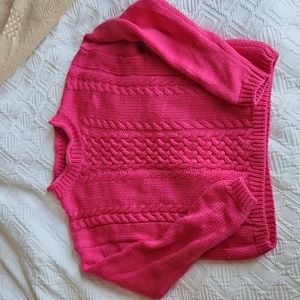 Amour Vert Rollneck Cable Sweater Merino Wool XS